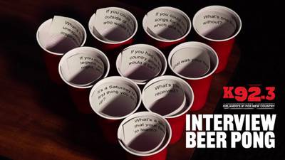 Lee Brice plays Interview Beer Pong