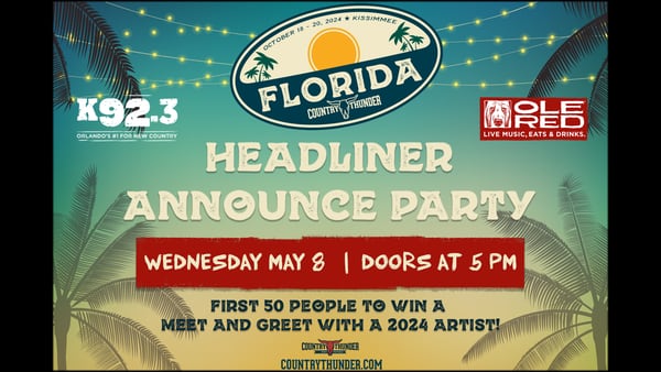 Join K92.3′s Melissa for the Country Thunder Headliner Announce Party
