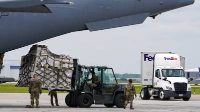 Photos: 78,000 pounds of baby formula arrives in Indianapolis 