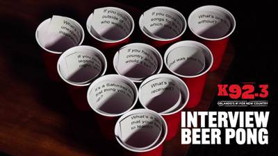 Jordan Davis plays Interview Beer Pong