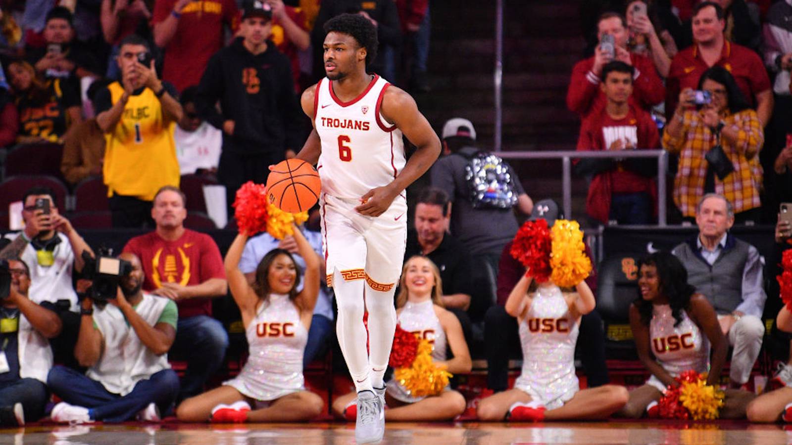 Bronny James makes college basketball debut, comes off bench for USC ...