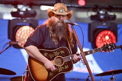 NEW YORK, NY - SEPTEMBER 27: Chris Stapleton is seen performing on the NBC "Today" Show Citi Concert Series at Rockefeller Plaza on September 27, 2024 in New York City. (Photo by NDZ/Star Max/GC Images)