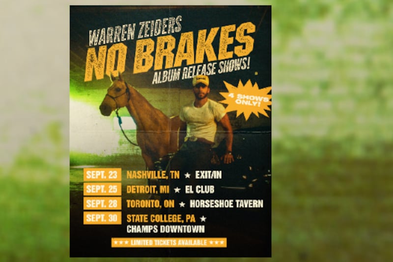 Warren Zeiders maps out the 'No Brakes' underplays for third album