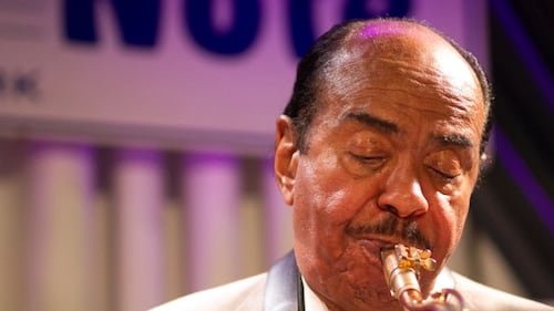 Benny Golson playing saxophone