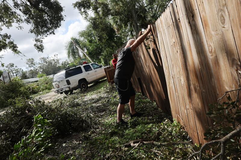 Damage left behind after Hurricane Milton