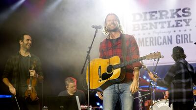 NASHVILLE, TENNESSEE - MARCH 01: Capitol Records Nashville's Dierks Bentley performs onstage during the Big Machine Label Group Luncheon at the 2024 Country Radio Seminar at Omni Nashville Hotel on March 01, 2024 in Nashville, Tennessee. (Photo by Jason Kempin/Getty Images for Big Machine Label Group)