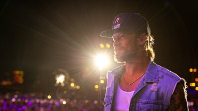 INDIO, CA - APRIL 27: Brian Kelley of Florida Georgia Line perform onstage during 2018 Stagecoach California's Country Music Festival at the Empire Polo Field on April 27, 2018 in Indio, California. (Photo by Christopher Polk/Getty Images for Stagecoach)